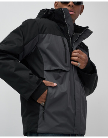 Мужская зимняя горнолыжная куртка, тёмно-серый, для спорта. в Тюмени