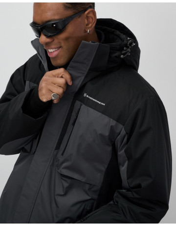 Мужская зимняя горнолыжная куртка, тёмно-серый, для спорта. в Тюмени