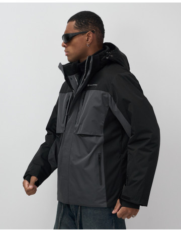 Мужская зимняя горнолыжная куртка, тёмно-серый, для спорта. в Тюмени