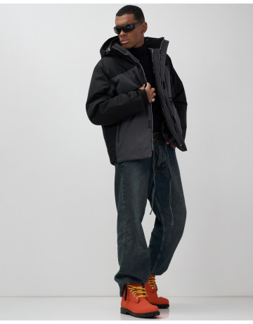 Мужская зимняя горнолыжная куртка, тёмно-серый, для спорта. в Тюмени