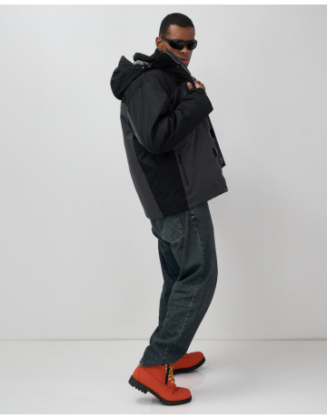 Мужская зимняя горнолыжная куртка, тёмно-серый, для спорта. в Тюмени