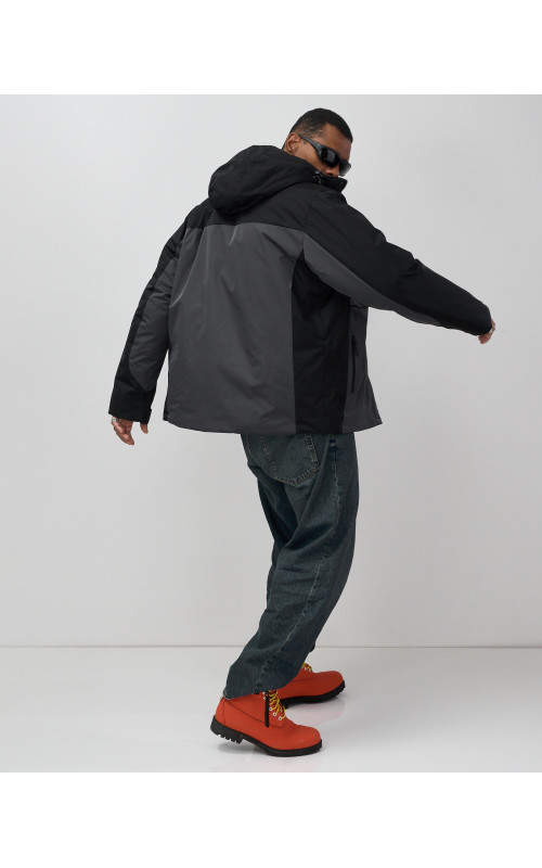 Мужская зимняя горнолыжная куртка, тёмно-серый, для спорта. в Тюмени