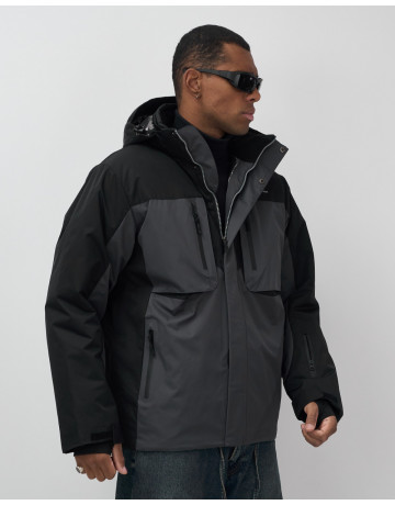 Мужская зимняя горнолыжная куртка, тёмно-серый, для спорта. в Тюмени