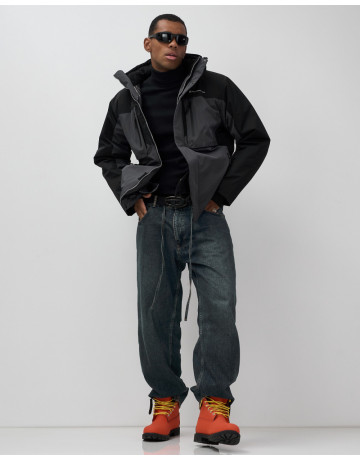 Мужская зимняя горнолыжная куртка, тёмно-серый, для спорта. в Тюмени