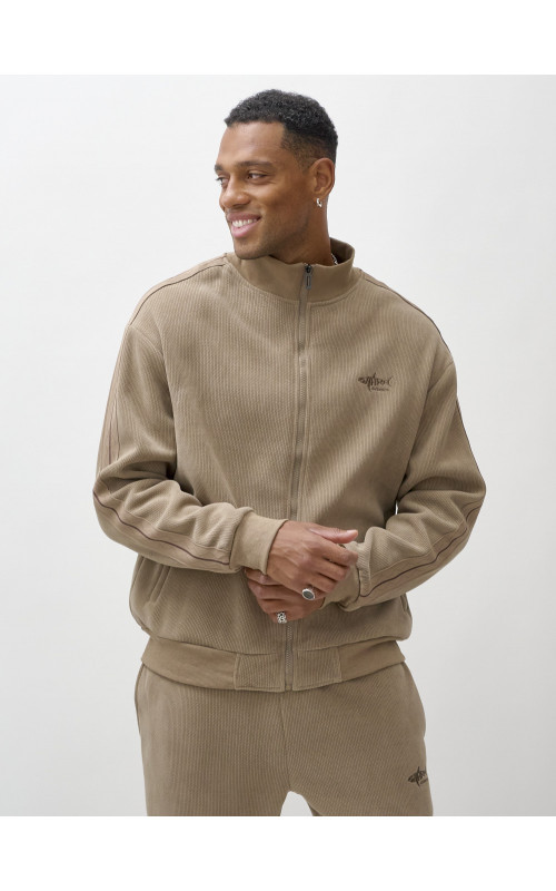 Мужской демисезонный спортивный костюм на флисе, бежевый, для спорта. в Тюмени