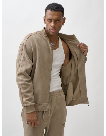 Мужской демисезонный спортивный костюм на флисе, бежевый, для спорта. в Тюмени