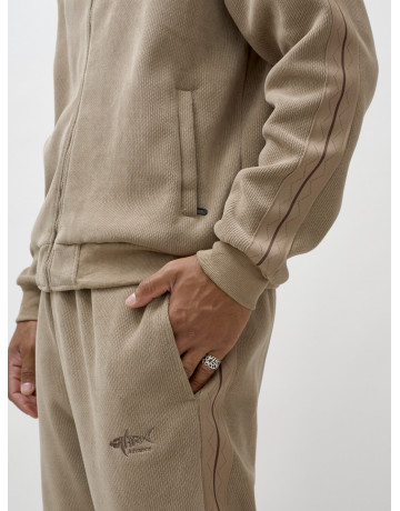 Мужской демисезонный спортивный костюм на флисе, бежевый, для спорта. в Тюмени