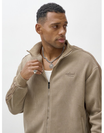 Мужской демисезонный спортивный костюм на флисе, бежевый, для спорта. в Тюмени