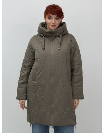 Длинный зимний пуховик для женщин с капюшоном.