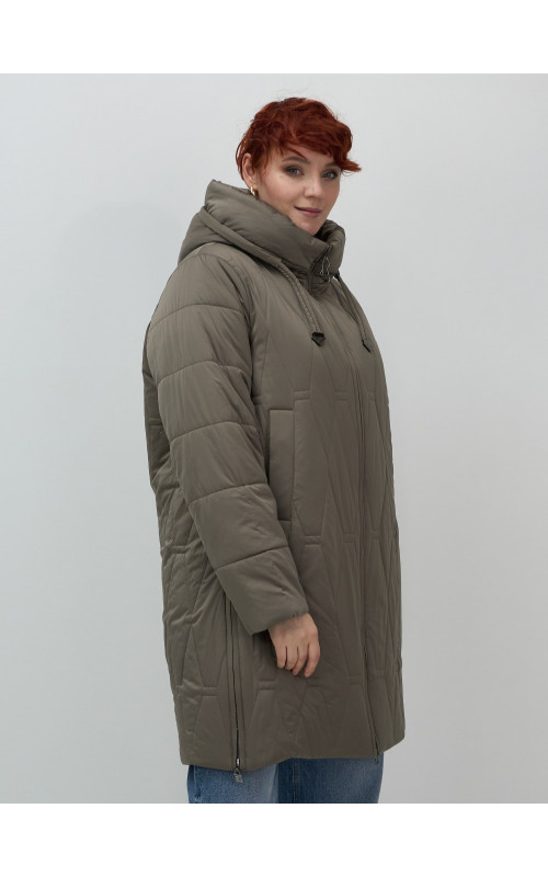 Длинный зимний пуховик для женщин с капюшоном.