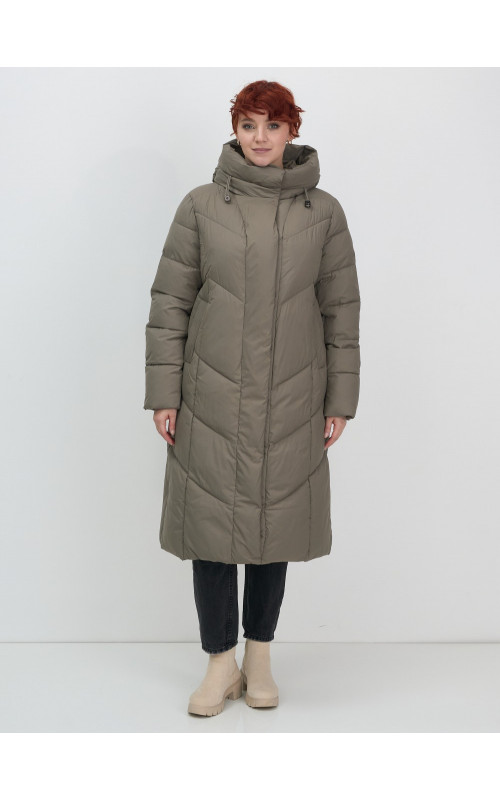 Длинный зимний пуховик для женщин