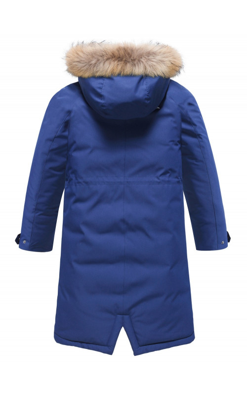 Тёплая парка для девочки с регулируемой посадкой.