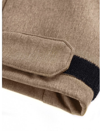 Мужская спортивная парка с капюшоном softshell, бежевый, для активного отдыха в Тюмени