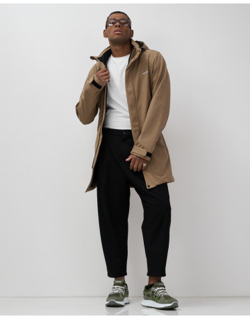 Мужская спортивная парка с капюшоном softshell, бежевый, для активного отдыха в Тюмени