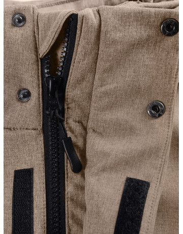 Мужская спортивная парка с капюшоном softshell, бежевый, для активного отдыха в Тюмени