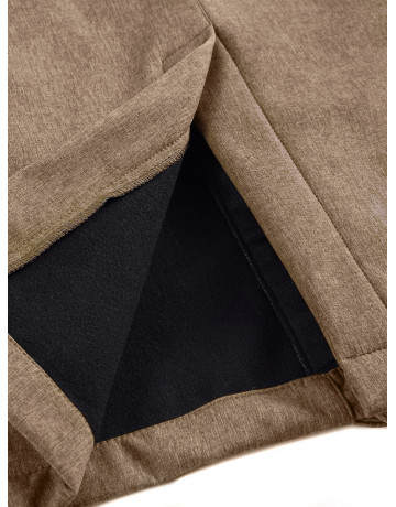 Мужская спортивная парка с капюшоном softshell, бежевый, для активного отдыха в Тюмени