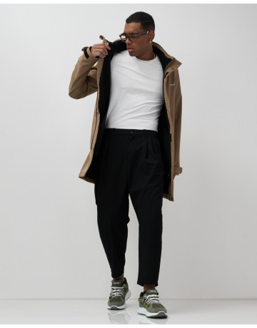 Мужская спортивная парка с капюшоном softshell, бежевый, для активного отдыха в Тюмени