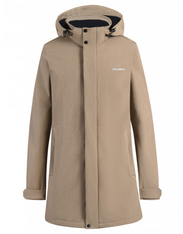 Мужская спортивная парка с капюшоном softshell, бежевый, для активного отдыха в Тюмени