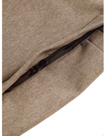 Мужская спортивная парка с капюшоном softshell, бежевый, для активного отдыха в Тюмени