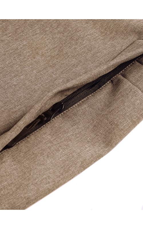 Мужская спортивная парка с капюшоном softshell, бежевый, для активного отдыха в Тюмени