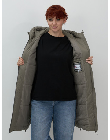 Длинный зимний пуховик для женщин больших размеров