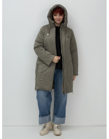 Длинный зимний пуховик для женщин больших размеров