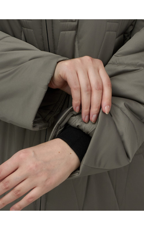 Длинный зимний пуховик для женщин больших размеров