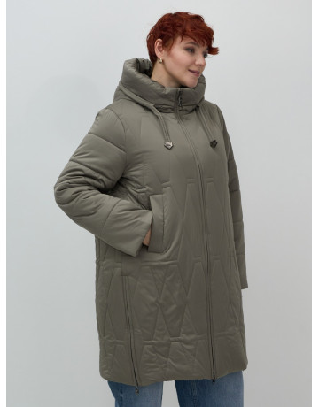 Длинный зимний пуховик для женщин больших размеров