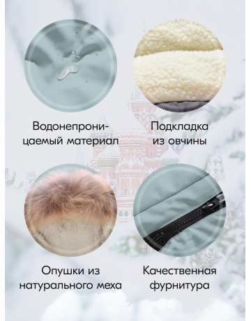 Зимняя парка-куртка для девочки-подростка с капюшоном и мехом, бежевая.
