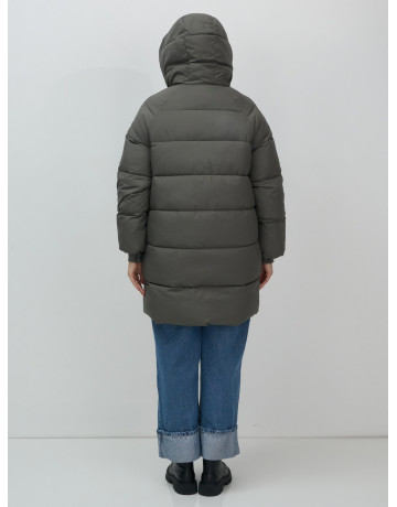 Зимнее утеплённое двубортное пальто-пуховик, длинный силуэт. в Тюмени