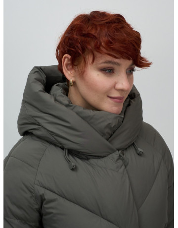 Зимнее утеплённое двубортное пальто-пуховик, длинный силуэт. в Тюмени