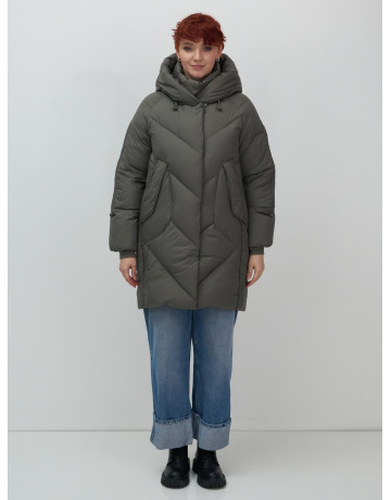 Зимнее утеплённое двубортное пальто-пуховик, длинный силуэт. в Тюмени