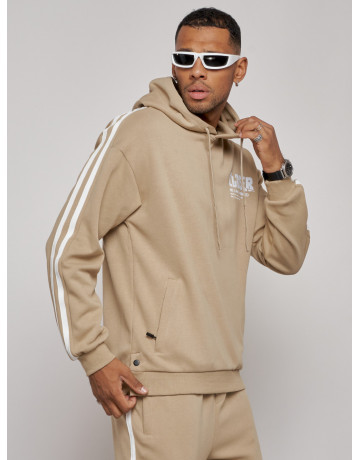 Мужской трикотажный спортивный костюм демисезонный бежевый, для спорта. в Тюмени