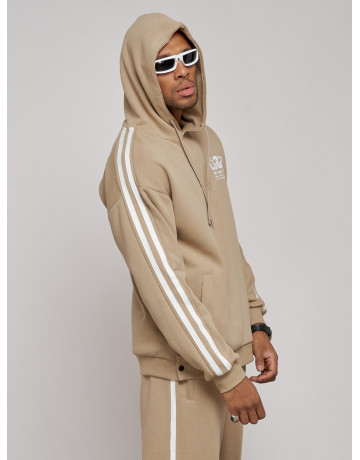 Мужской трикотажный спортивный костюм демисезонный бежевый, для спорта. в Тюмени