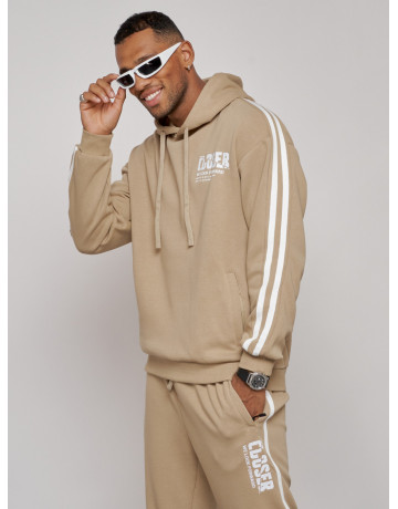 Мужской трикотажный спортивный костюм демисезонный бежевый, для спорта. в Тюмени