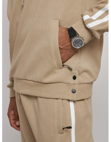 Мужской трикотажный спортивный костюм демисезонный бежевый, для спорта. в Тюмени