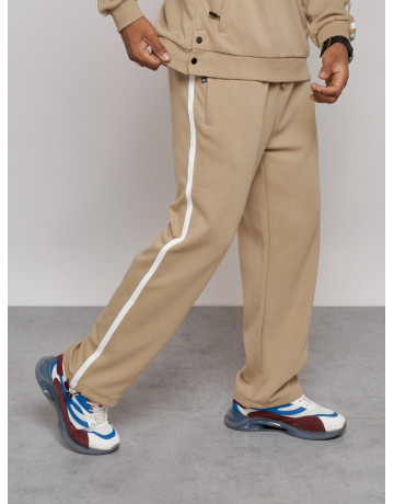 Мужской трикотажный спортивный костюм демисезонный бежевый, для спорта. в Тюмени