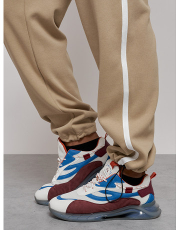 Мужской трикотажный спортивный костюм демисезонный бежевый, для спорта. в Тюмени