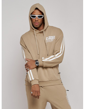 Мужской трикотажный спортивный костюм демисезонный бежевый, для спорта. в Тюмени