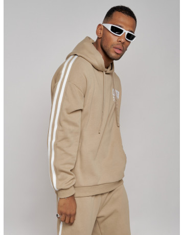 Мужской трикотажный спортивный костюм демисезонный бежевый, для спорта. в Тюмени