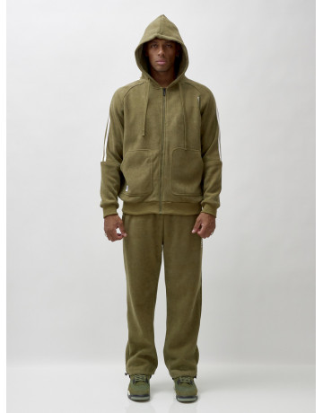 Мужской демисезонный спортивный костюм на флисе, цвет хаки, для спорта. в Тюмени