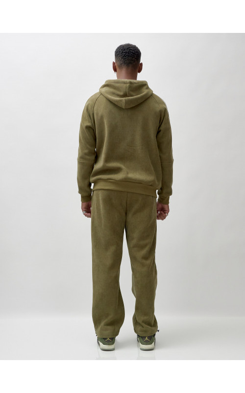 Мужской демисезонный спортивный костюм на флисе, цвет хаки, для спорта. в Тюмени