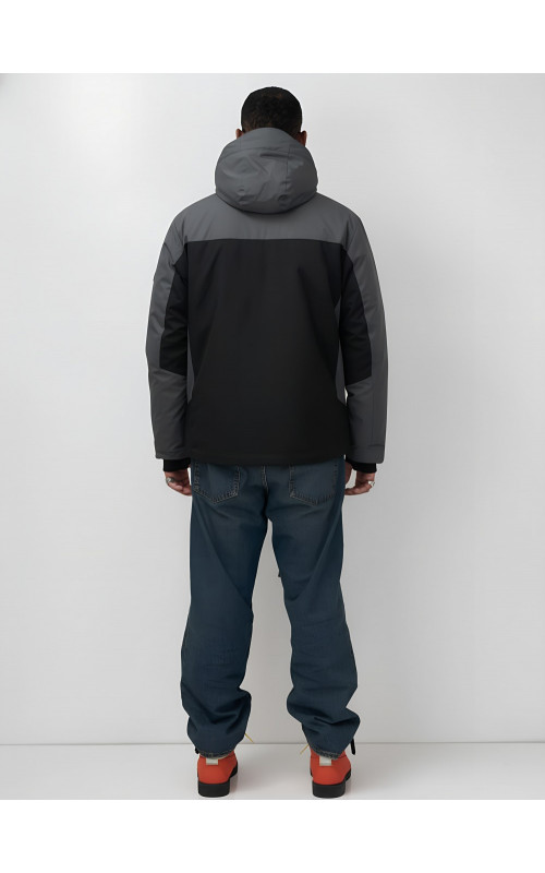 Мужская зимняя горнолыжная куртка, тёмно-серый цвет. в Тюмени