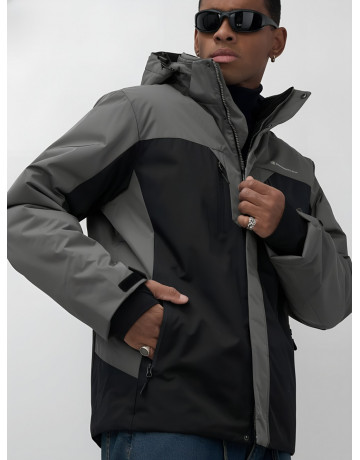 Мужская зимняя горнолыжная куртка, тёмно-серый цвет. в Тюмени