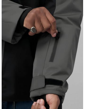 Мужская зимняя горнолыжная куртка, тёмно-серый цвет. в Тюмени