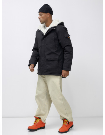 Мужская зимняя парка с капюшоном: защита от холода и ветра