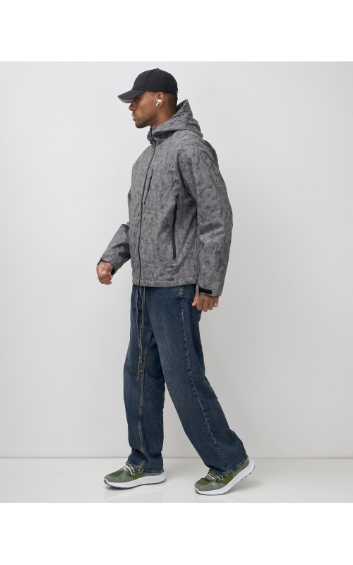 Мужская спортивная куртка для весны и осени, серый, для активного отдыха в Тюмени