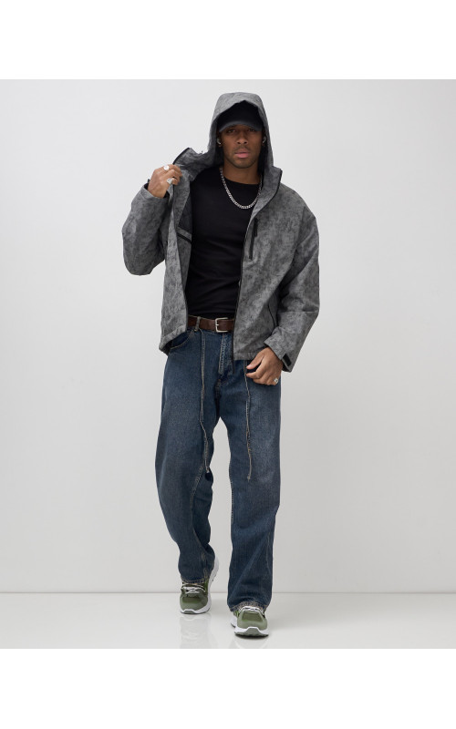 Мужская спортивная куртка для весны и осени, серый, для активного отдыха в Тюмени