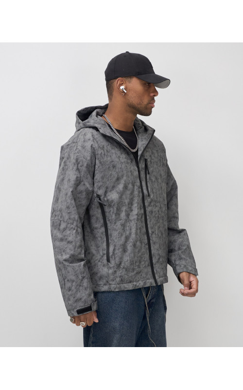 Мужская спортивная куртка для весны и осени, серый, для активного отдыха в Тюмени