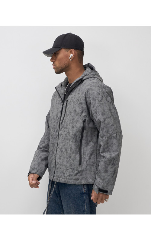 Мужская спортивная куртка для весны и осени, серый, для активного отдыха в Тюмени